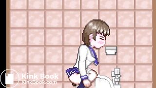 The ninja who peeps out 2（squat toilet｛side｝）