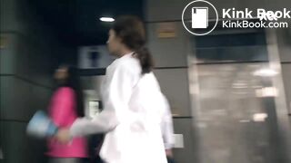 Korean girl in the man's toilet 2