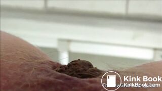 extremly close pooping footage