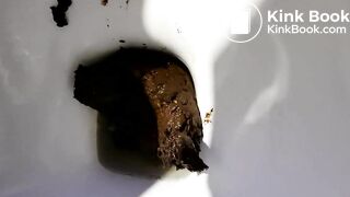 Close up toilet poop