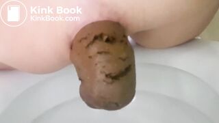Close up toilet poop