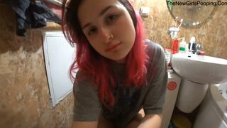 sexy teen toilet farting and pooping - video 10