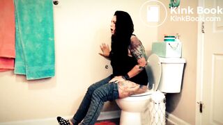 pretty pudgy girl has diarrhea