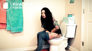 pretty pudgy girl has diarrhea