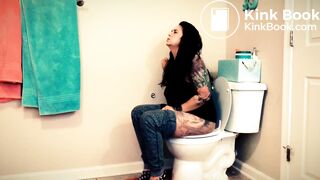 pretty pudgy girl has diarrhea