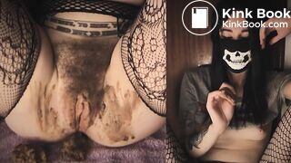 cute girl solo with her poop