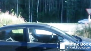 sexy Russian with a mask shitting