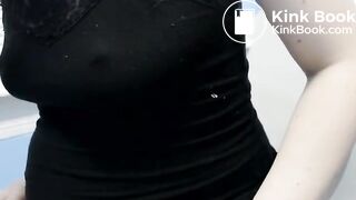 cute and sexy goth girl pooping