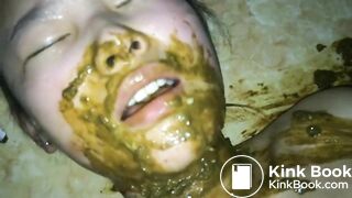 Chinese slave eats masters shit