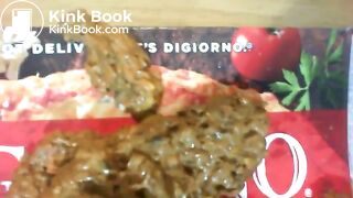 Chubby, Nerdy girl shits at home.