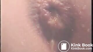 Vintage pooping masturbation