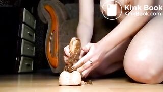 shitty dildo fisting