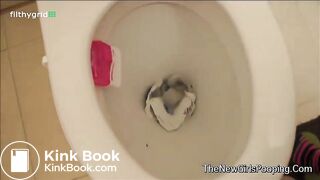 gorgeous brunette shitting and pissing