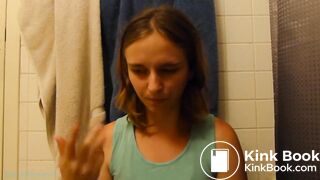 sexy and cute girl shitting