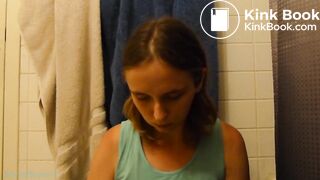 sexy and cute girl shitting