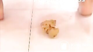 Two girls pooping on the toilet