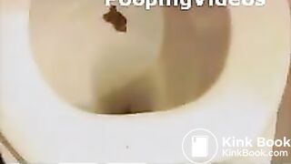 Two girls pooping on the toilet