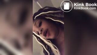 Black girl smoking and plopping