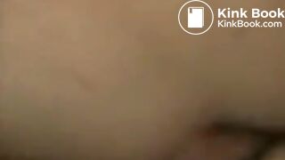 Pulling feces out ouf her ass