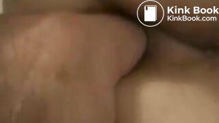 Pulling feces out ouf her ass