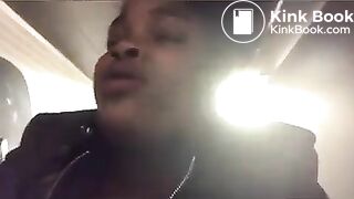 Black girl poops in public toilet