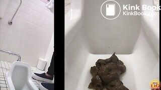 Japanese girls diarrhea on toilet