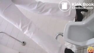 Japanese girls diarrhea on toilet