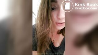 Young british girl on toilet