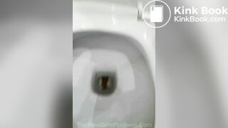 Young british girl on toilet