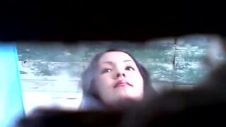 Pornera in an outdoor toilet