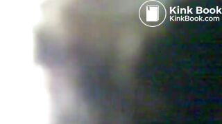 Pornera in an outdoor toilet