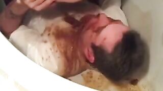 Diarrhea on husbands face