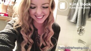 gorgeous blonde has diarrhea - video 2