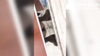 Girl poop in toilet fast