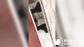 Girl poop in toilet fast