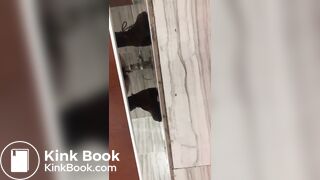 Girl poop in toilet fast