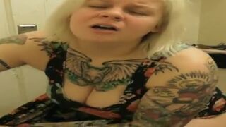 girl pooping on toilet