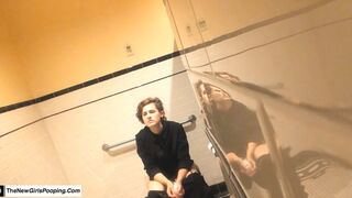 sexy teen public toilet pooping