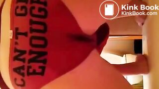 Hot student is pooping in her panties