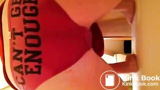 Hot student is pooping in her panties