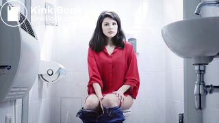 Girl has Diarrhea in Toilet