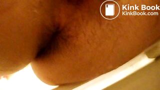 Girl pulling out poop