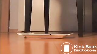 gorgeous girls poops on plate