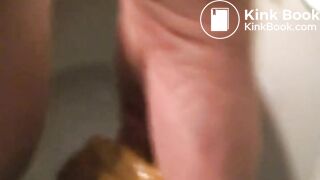 Hot wife shit in hatbands hand