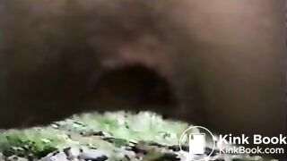 Female outdoor shit in the woods