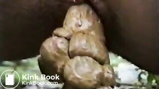 Female outdoor shit in the woods