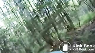 Female outdoor shit in the woods