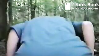 Female outdoor shit in the woods