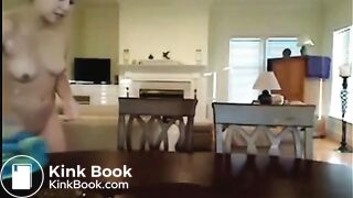 cute naked girl has diarrhea