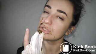 Licking shitty panties